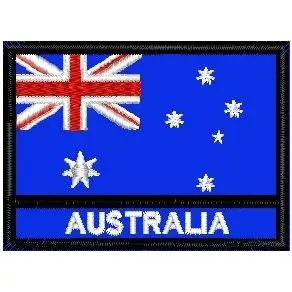 AUSTRALIA   FLAG WITH NAME - Patches/Mærker